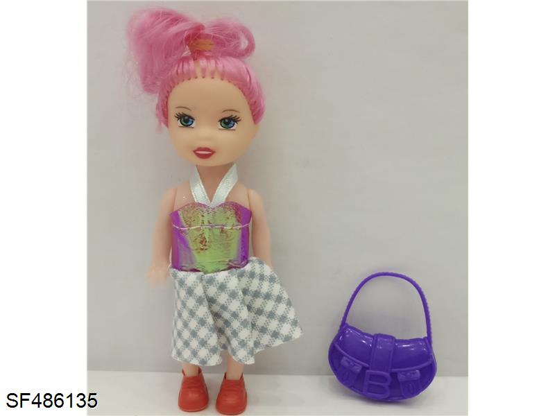 3.5寸芭比娃娃配小提包
