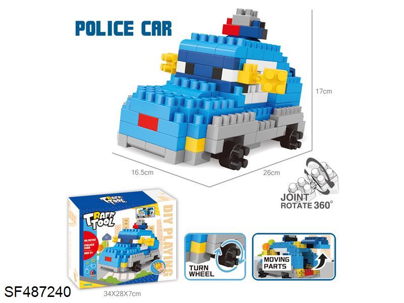 警察车大颗粒积木(174PCS)