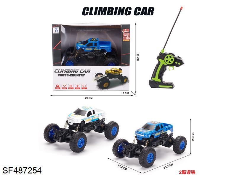 1:18四通灯光皮卡攀爬车