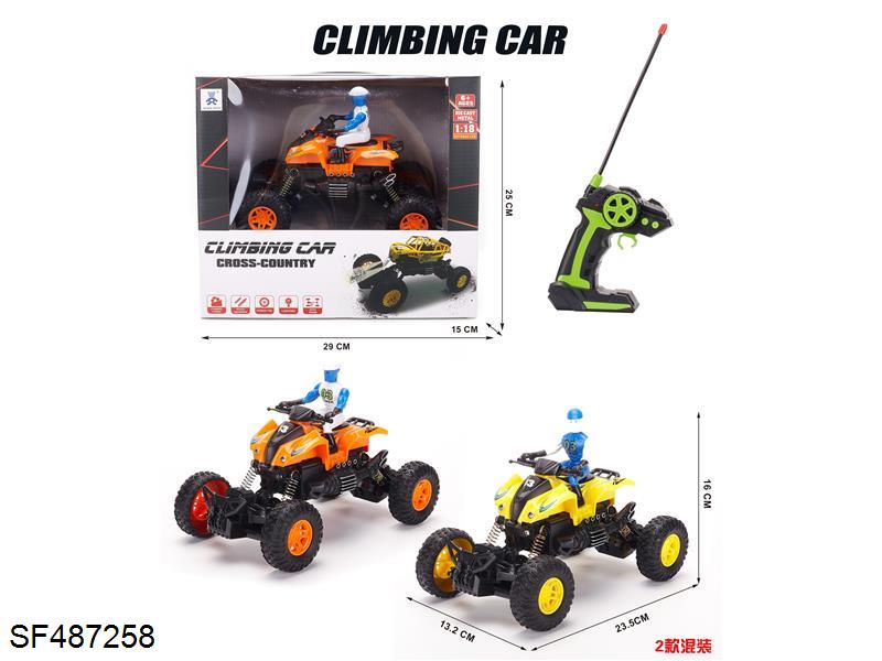 1:18四通灯光坐人攀爬摩托车
