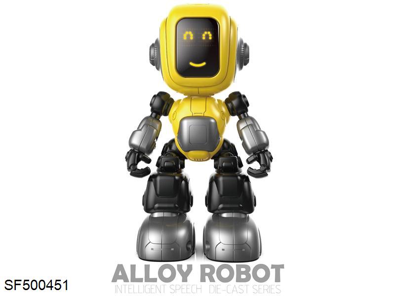 智能合金机器人带声音,录音功能，红黄蓝3色混