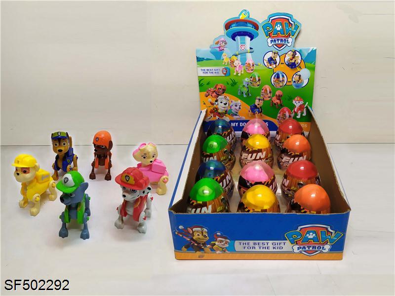 蛋装变形狗狗巡逻队六款混装一盒12粒