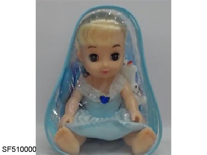 10寸空身灯光音乐肥童带梳子镜子雪宝