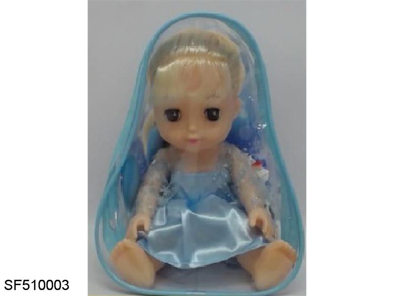 10寸空身灯光音乐肥童带梳子镜子雪宝