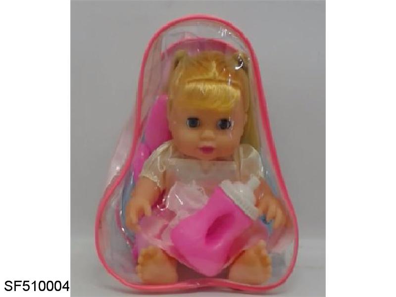 10寸空身灯光音乐肥童带梳子镜子雪宝