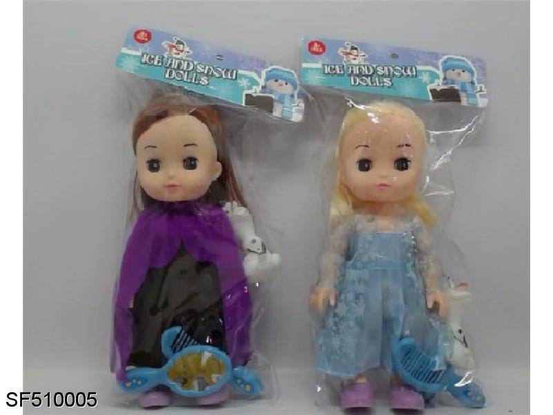 12寸空身灯光音乐肥童带梳子镜子雪宝