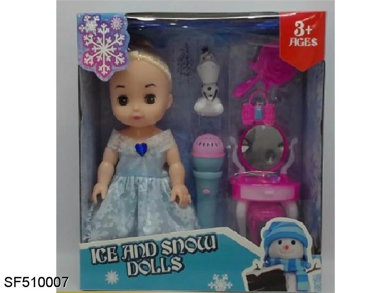 12寸空身灯光音乐肥童带话筒雪宝