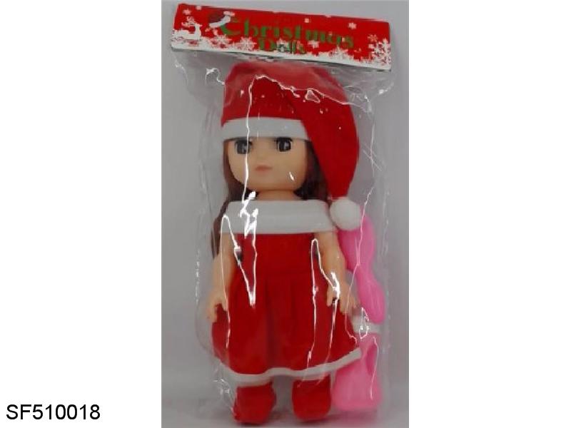 12寸空身英文歌带灯圣诞娃娃梳子镜子奶瓶