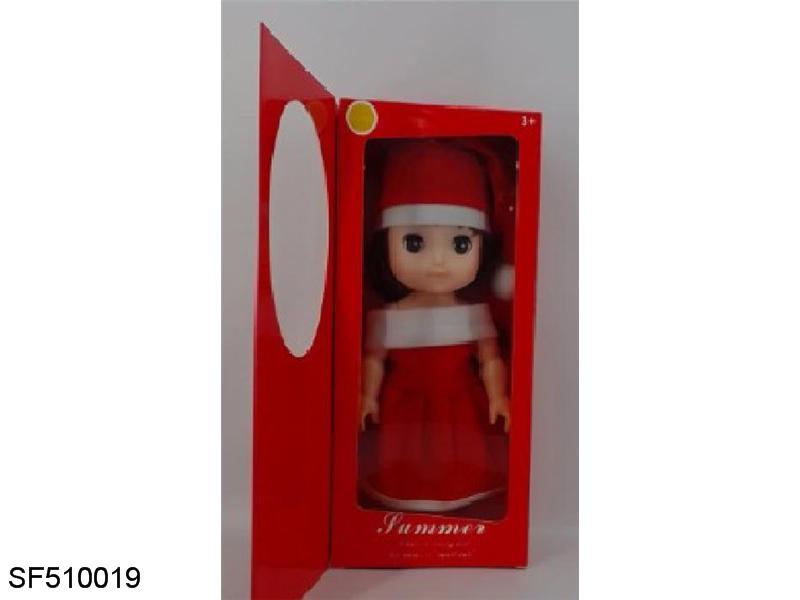 12寸空身英文歌带灯圣诞娃娃