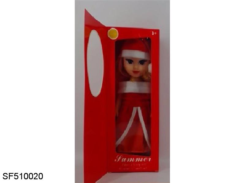 10寸搪胶手英文歌带灯圣诞娃娃