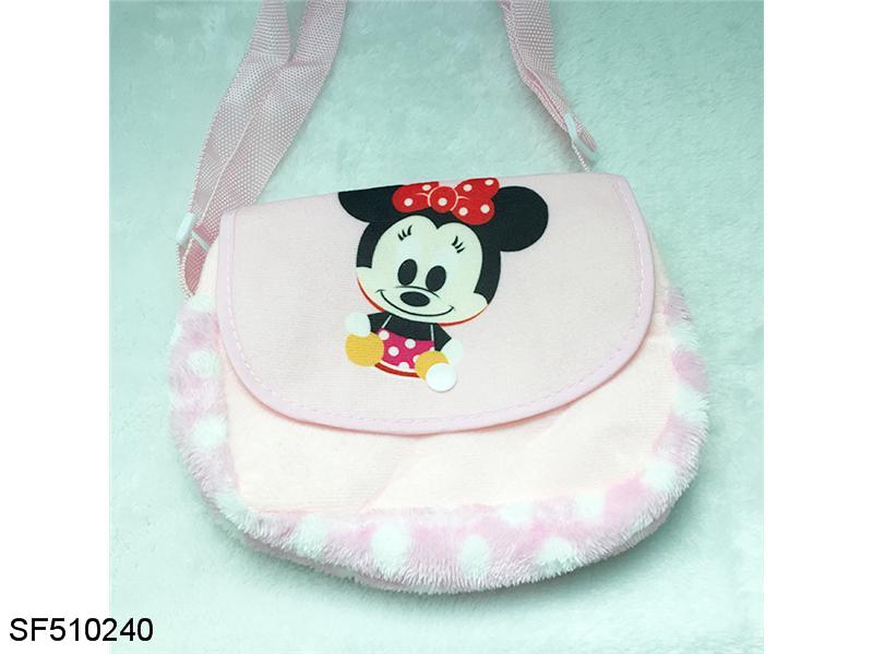 毛绒长带包（米妮印花）