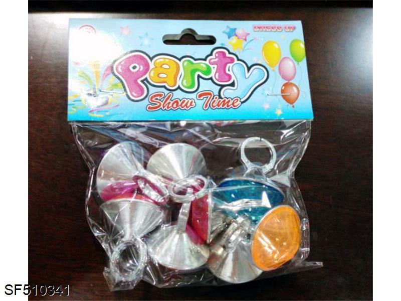 8只大喇叭戒指(四色混装)