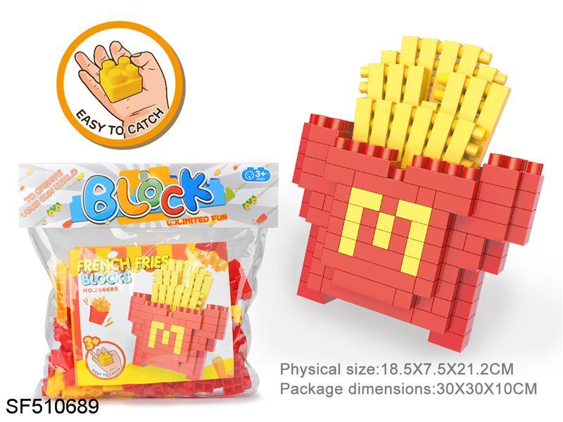 积木-M记薯条大颗粒积木（155PCS）