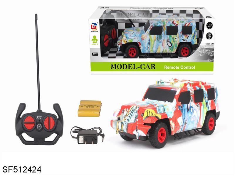 1:18四通遥控警车