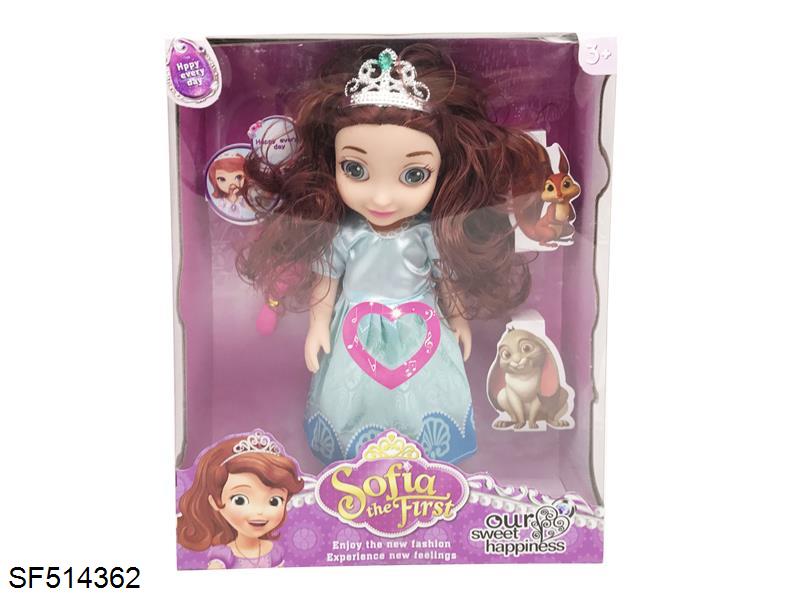 14寸3D眼索菲亚搪胶身体带主题曲音乐