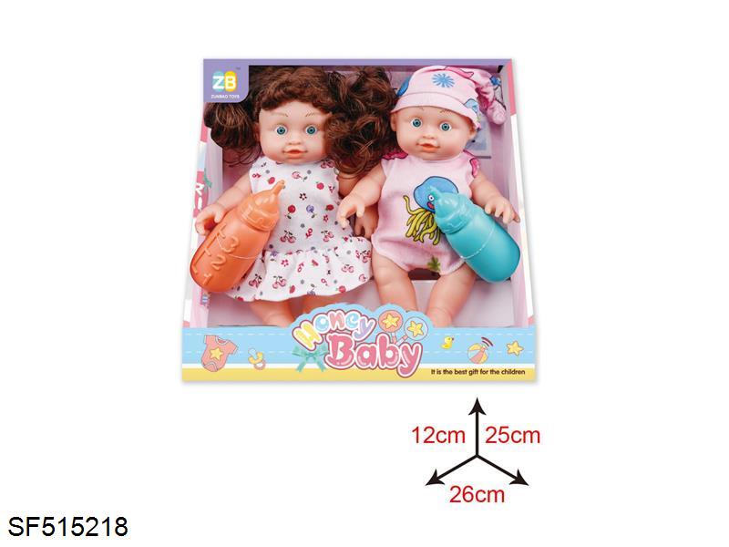 12寸搪胶喝水撒尿娃娃(2只装)