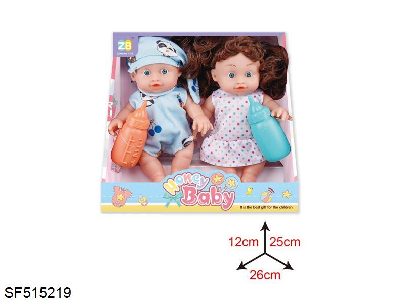 12寸搪胶喝水撒尿娃娃(2只装)