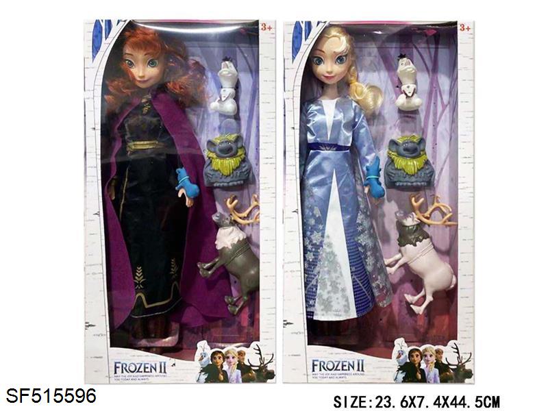 18寸冰雪奇缘空身娃娃带IC/搪胶动物(2款混装)