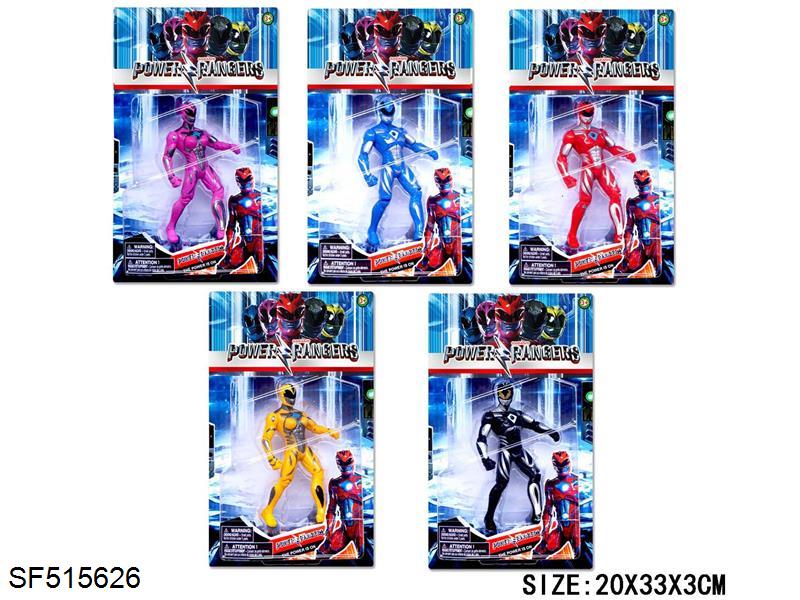 7寸超凡战队公仔(5款混装)有灯有关节