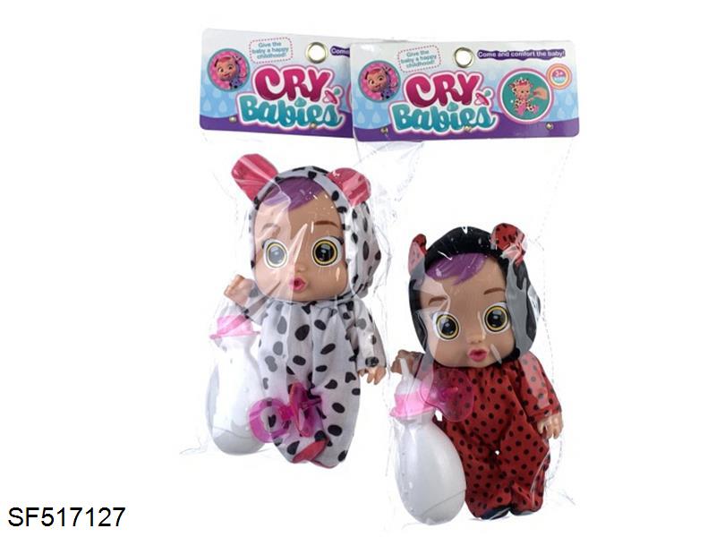 8寸音乐搪胶手喷水哭泣娃娃(6款混装)