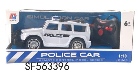 1: 18 Hummer police vehicle four-way remote control vehicle