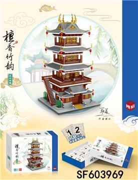 檀香竹韵微颗粒积木6134PCS