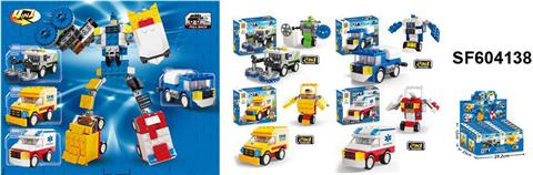 Four building block deformation recovery cars (12 small boxes/display box)