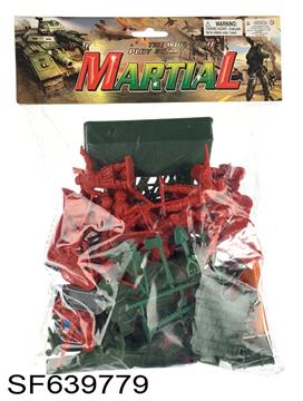 军事5.5cm大士兵套装士兵（24只+配件）61PCS