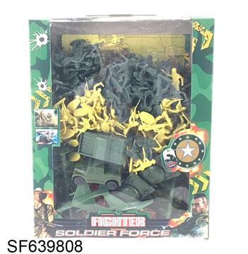 军事3cm小士兵套装（180士兵+配件）200pcs
